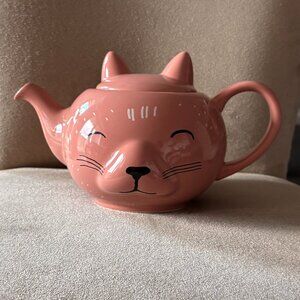 Pink Cat Ceramic Teapot